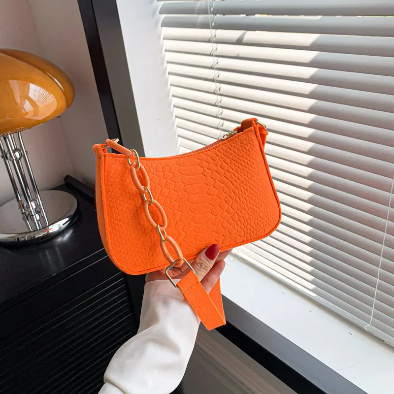 Fashion Vintage Women'S Handbags Underarm Bag Casual Women Shoulder Bags Solid Color Large Capacity Female Handbag Clutch