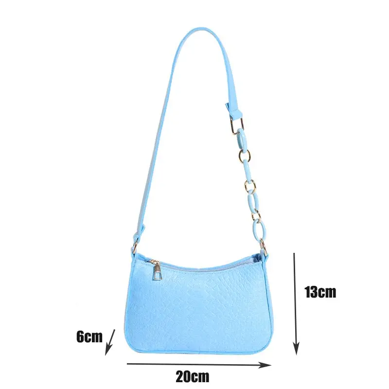 Fashion Vintage Women'S Handbags Underarm Bag Casual Women Shoulder Bags Solid Color Large Capacity Female Handbag Clutch