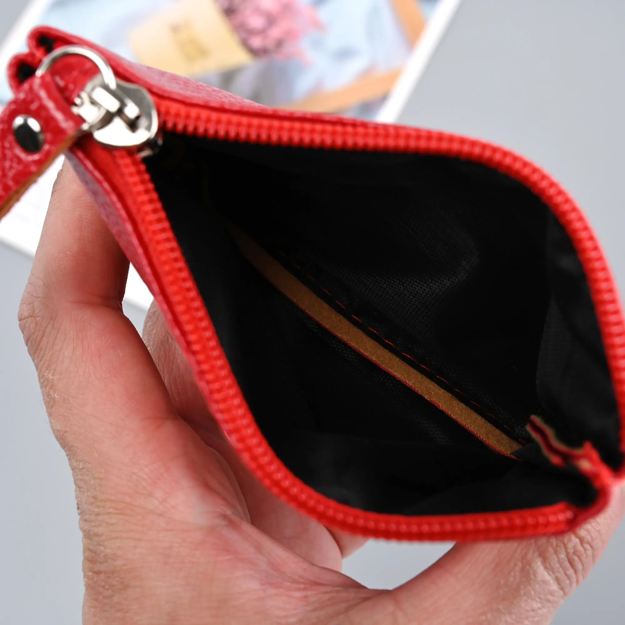 New Fashion Women Pu Leather Mini Wallet Card Key Holder Zipper Coin Purse Wallet Children Storage Pocket Bags Pouch
