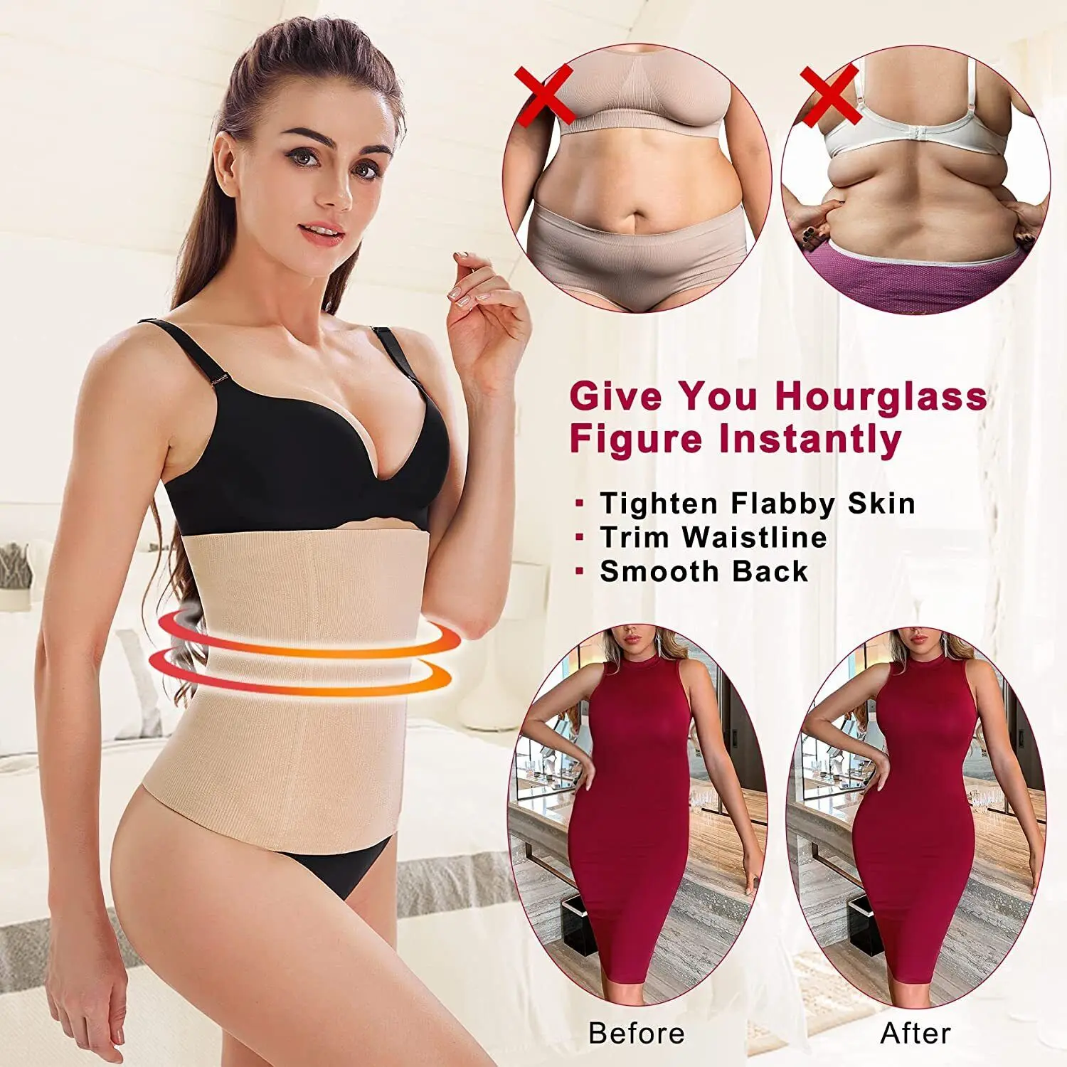 2 IN 1 Postpartum Belly Recovery Bands Body Shaper Waist Trainer Tummy Tuck Belt Slimming Shapewear Girdle Postpartum Trainer