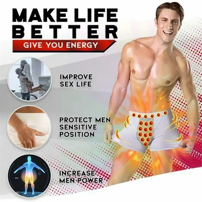 Energy-Field-Therapy Men'S Long-Lasting Underwear Magneticeft Energy Field Therapy Men Pants Magnetic Male Underwear Boxer