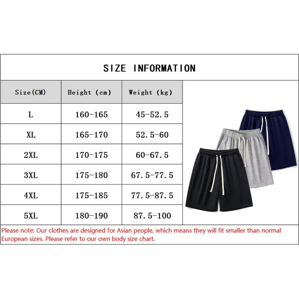 Summer Casual Shorts Men Boardshorts Drawstring Breathable Loose Beach Shorts Pants Comfortable Fitness Running Sport Sweatpants