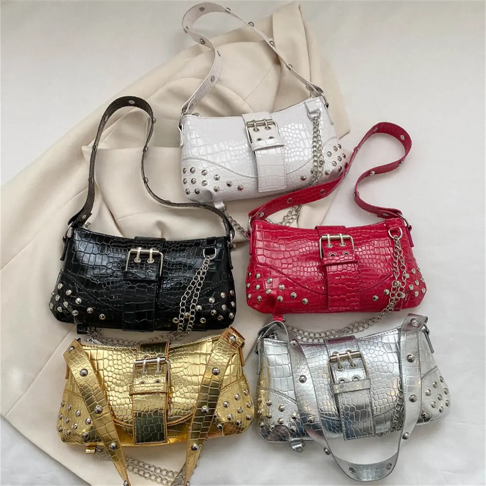 Fashion Women Shoulder Bag Underarm Bag Pleated Saddle Bag Solid Color Messenger Bag Purse Hobos Handbags