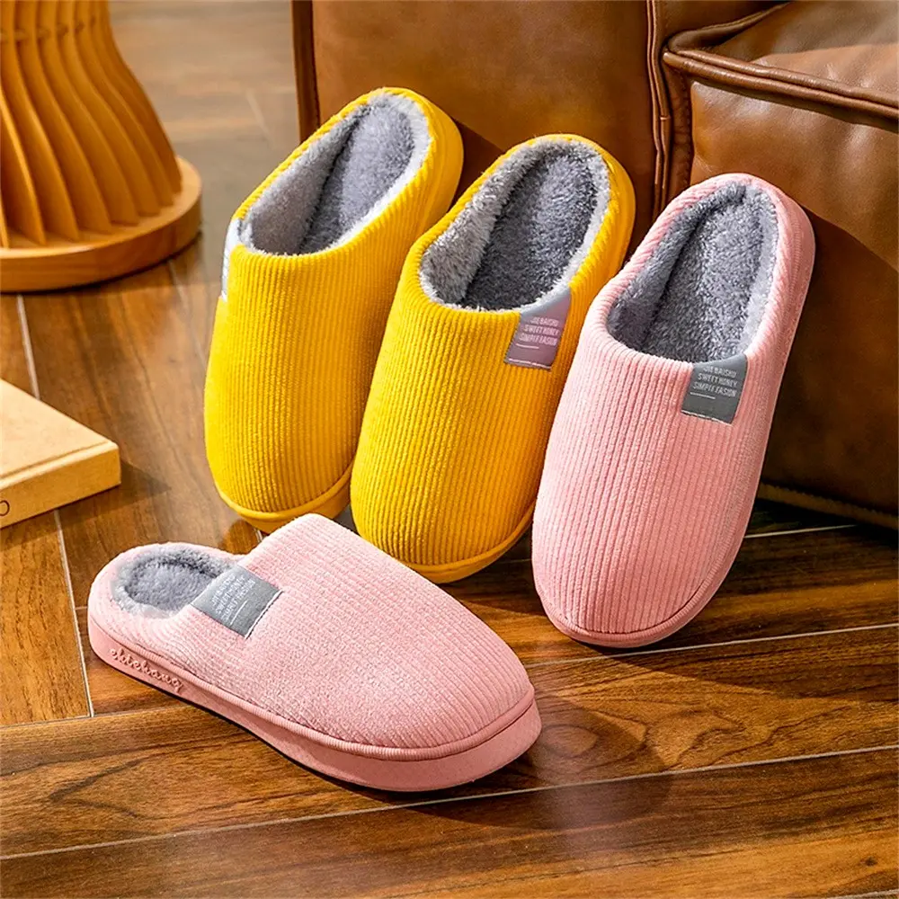 Women Winter Warm Home Slippers Men Indoor Thicken Non-slip Soft Sole Slides Plush Cotton Shoes Ladies Non-slip Couples Slipper