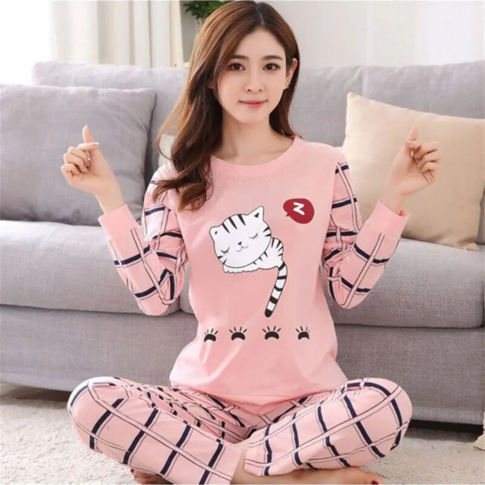 Kawaii Cartoon Ladies Womens Pyjamas Pj Set Nightwear Lounge Wear Pajamas Pyjama Top Trousers Night Suits Homewear