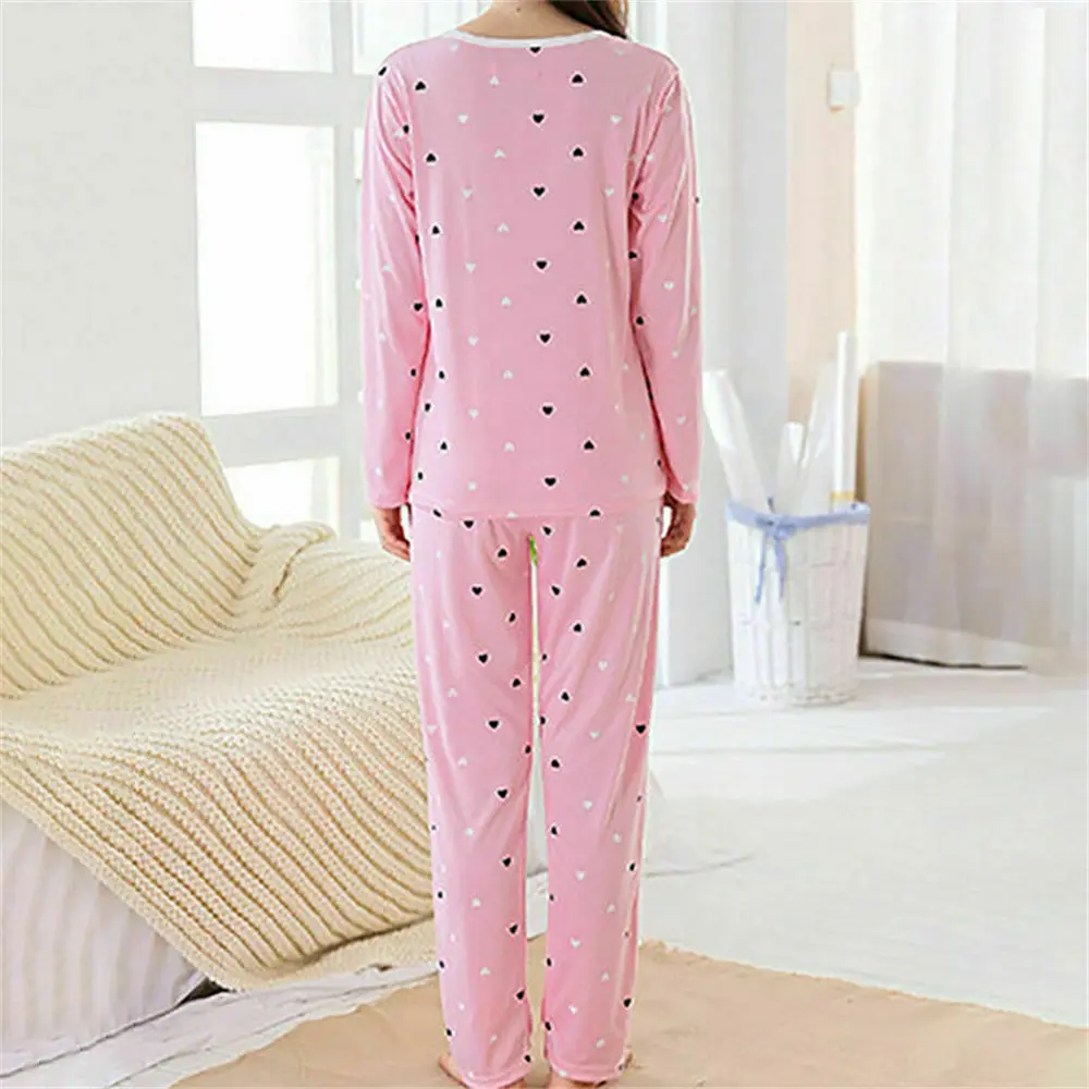 Kawaii Cartoon Ladies Womens Pyjamas Pj Set Nightwear Lounge Wear Pajamas Pyjama Top Trousers Night Suits Homewear