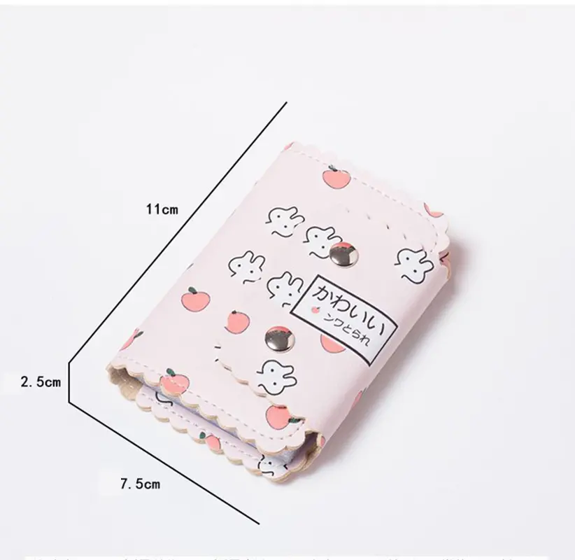 Kawaii Bear Card Holder Cute Multi Grids Business Id Credit Bank Card Case Photocards Holder Portable Wallet Korean Stationery