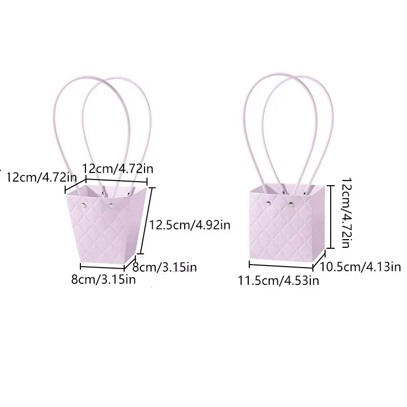 Portable Flower Packaging Box Wedding Decoration Gift Bag Handbag Valentine'S Day Birthday Party Decor Diy Bouquet Packaging