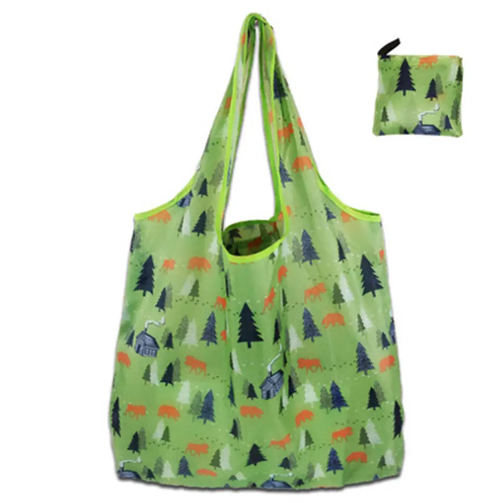 New Arrival Reusable Shopping Bags Women Foldable Tote Bag Portable Cloth Eco Grocery Bag Folding Large Capacity Handbags