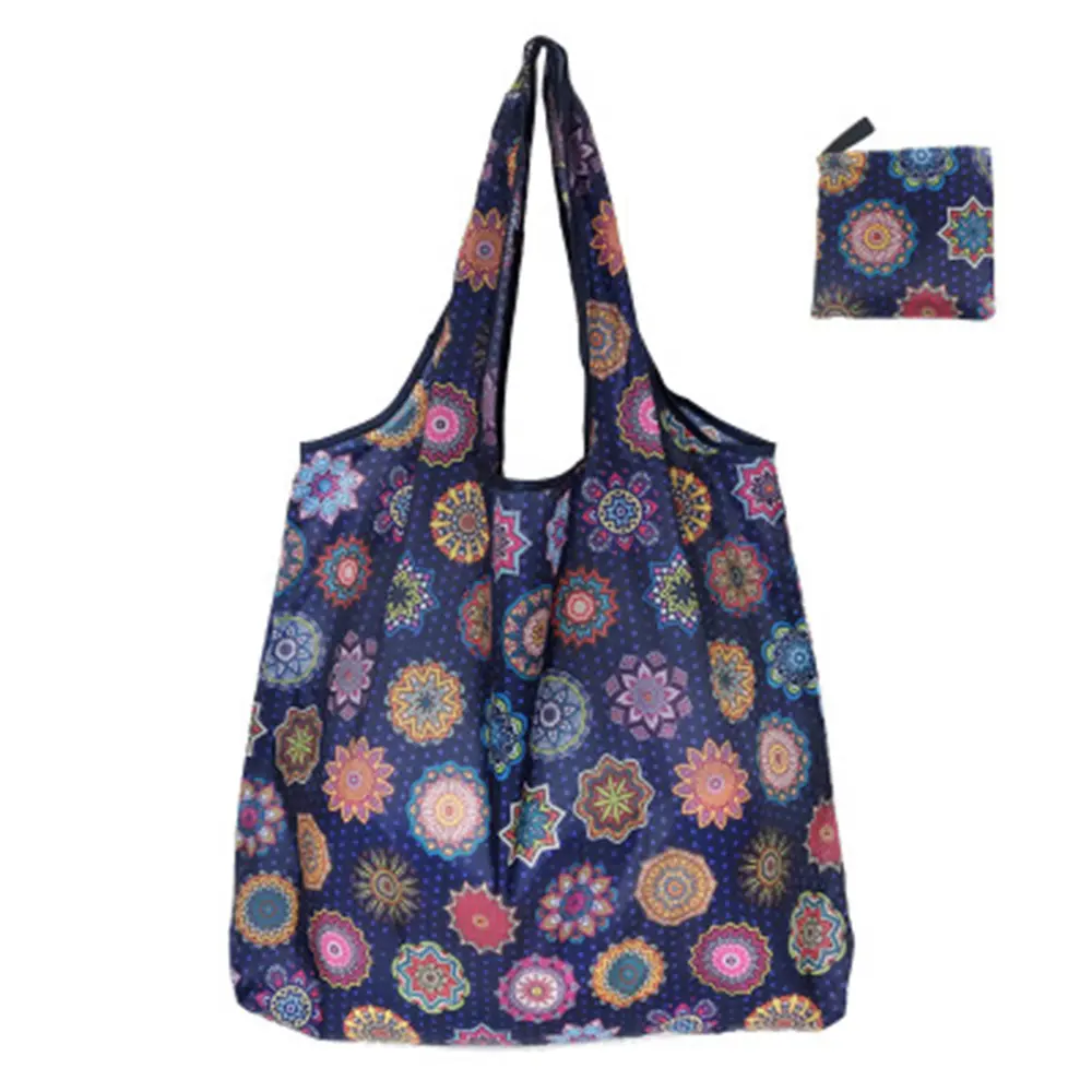 New Arrival Reusable Shopping Bags Women Foldable Tote Bag Portable Cloth Eco Grocery Bag Folding Large Capacity Handbags