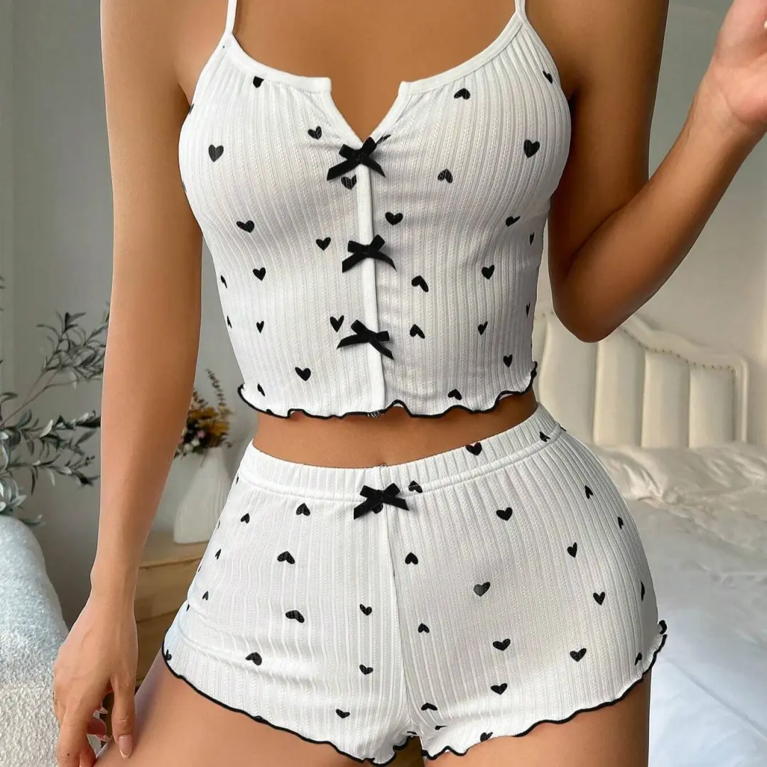 Lightweight Summer Pajamas Casual Comfortable Adjustable Home Wear Satin (If Applicable) Women'S Pajamas For Home