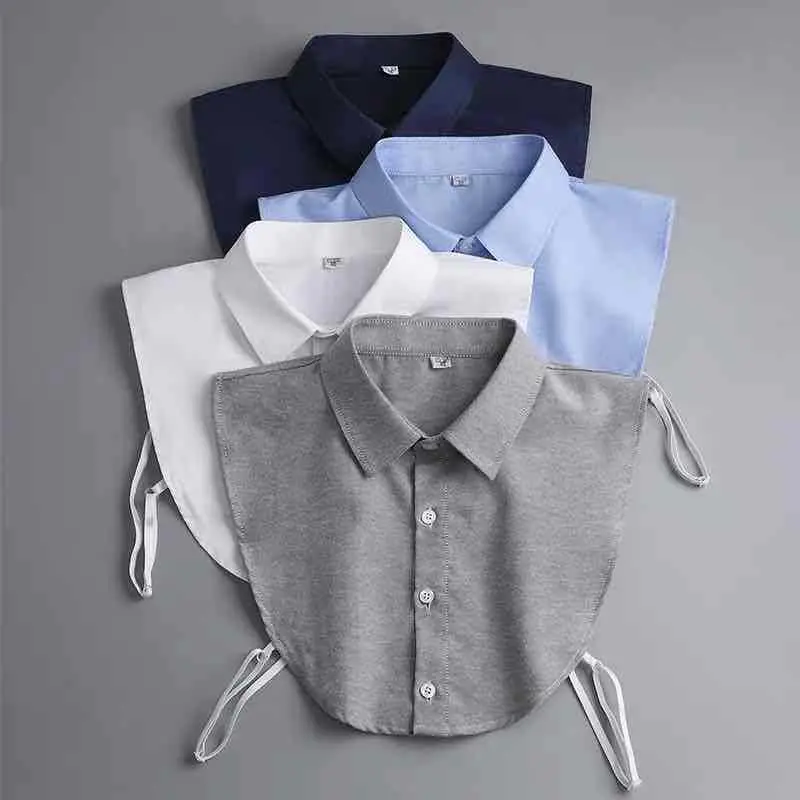 Exquisite Versatile Adult Stylish Shirt Soft Shirt Comfortable Gray Fake Collar Blouse Sophisticated Shirt Ruffle Edge Blouse