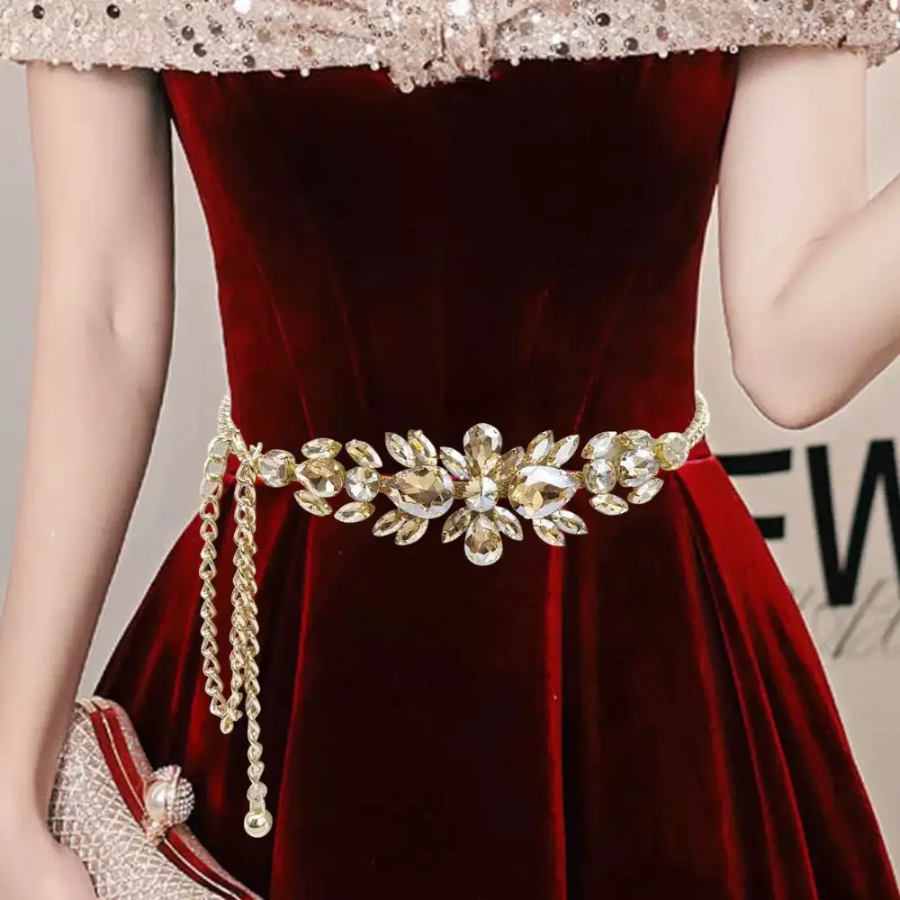 Women'S Belt Adjustable Fashion Belt Belt Accessory Rhinestone For Dress Accessory Women Special Occasion