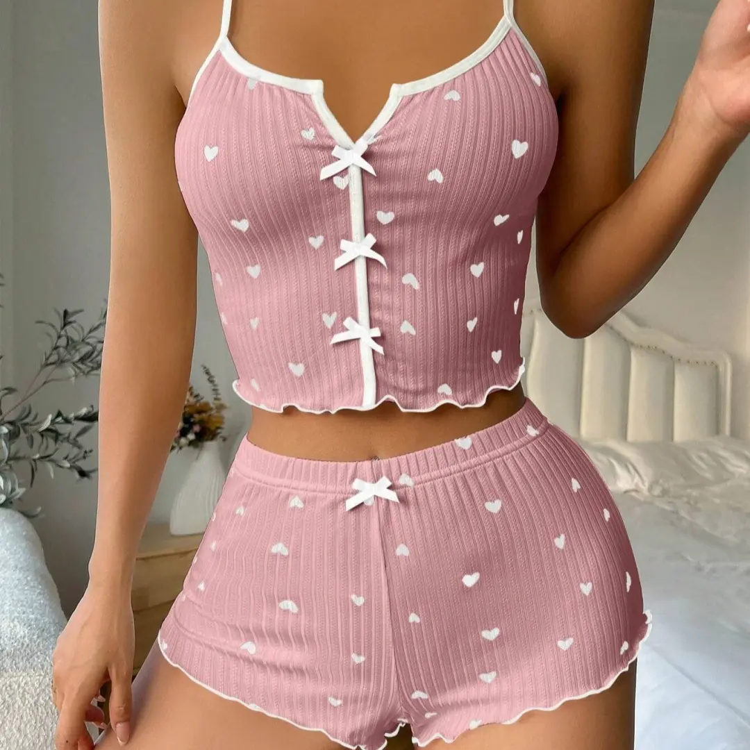 Lightweight Summer Pajamas Casual Comfortable Adjustable Home Wear Satin (If Applicable) Women'S Pajamas For Home
