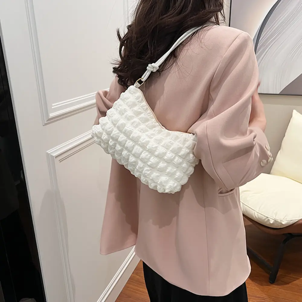 Fashion Vintage Women Subaxillary Bag Texture Shoulder Crossbody Bags Retro Female Shopping Underarm Handbag Totes