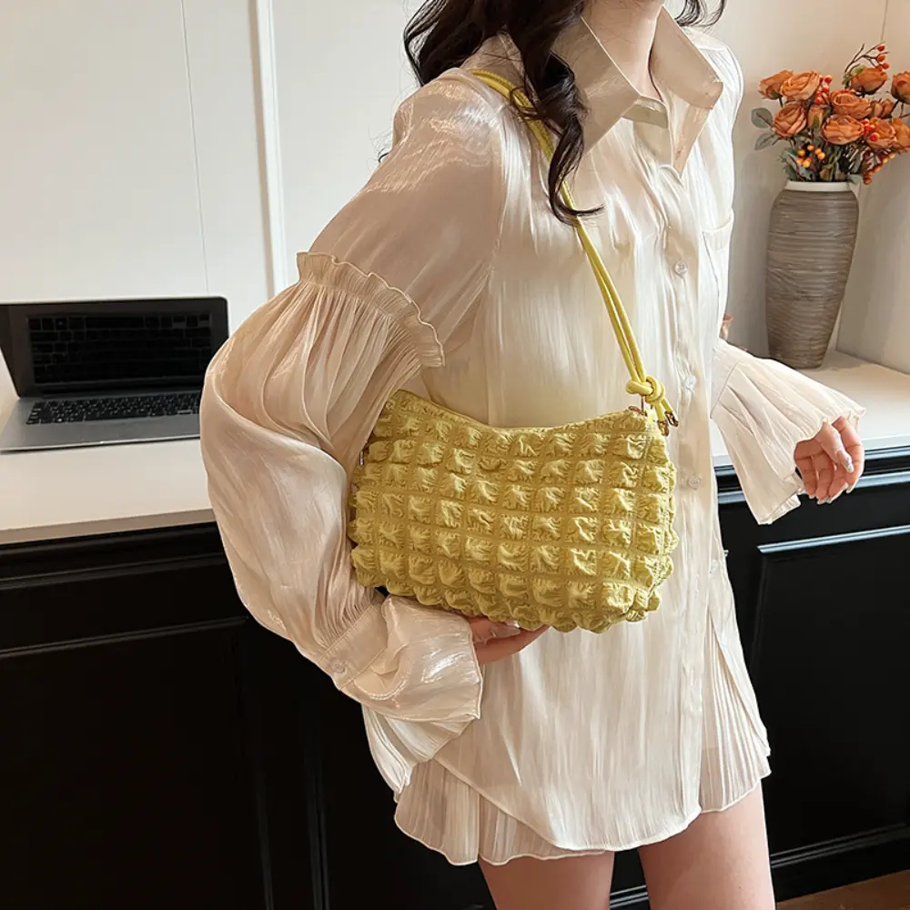 Fashion Vintage Women Subaxillary Bag Texture Shoulder Crossbody Bags Retro Female Shopping Underarm Handbag Totes