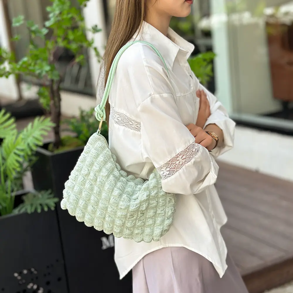 Fashion Vintage Women Subaxillary Bag Texture Shoulder Crossbody Bags Retro Female Shopping Underarm Handbag Totes