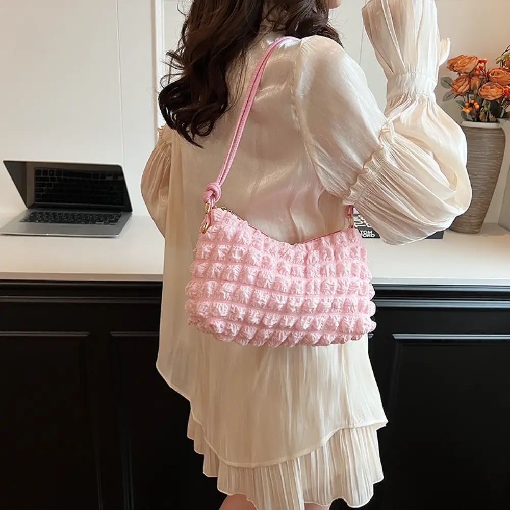 Fashion Vintage Women Subaxillary Bag Texture Shoulder Crossbody Bags Retro Female Shopping Underarm Handbag Totes