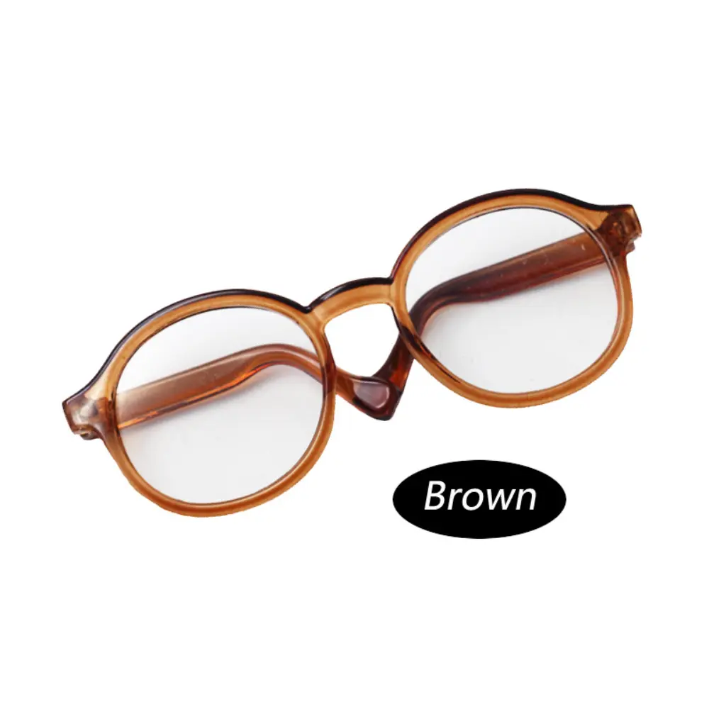 1pc Mini Doll Glasses 6.5cm/9cm Transparent Plastic Glasses Round Frame Clear Lens Eyeglasses Doll sunglasses Toys Decoration