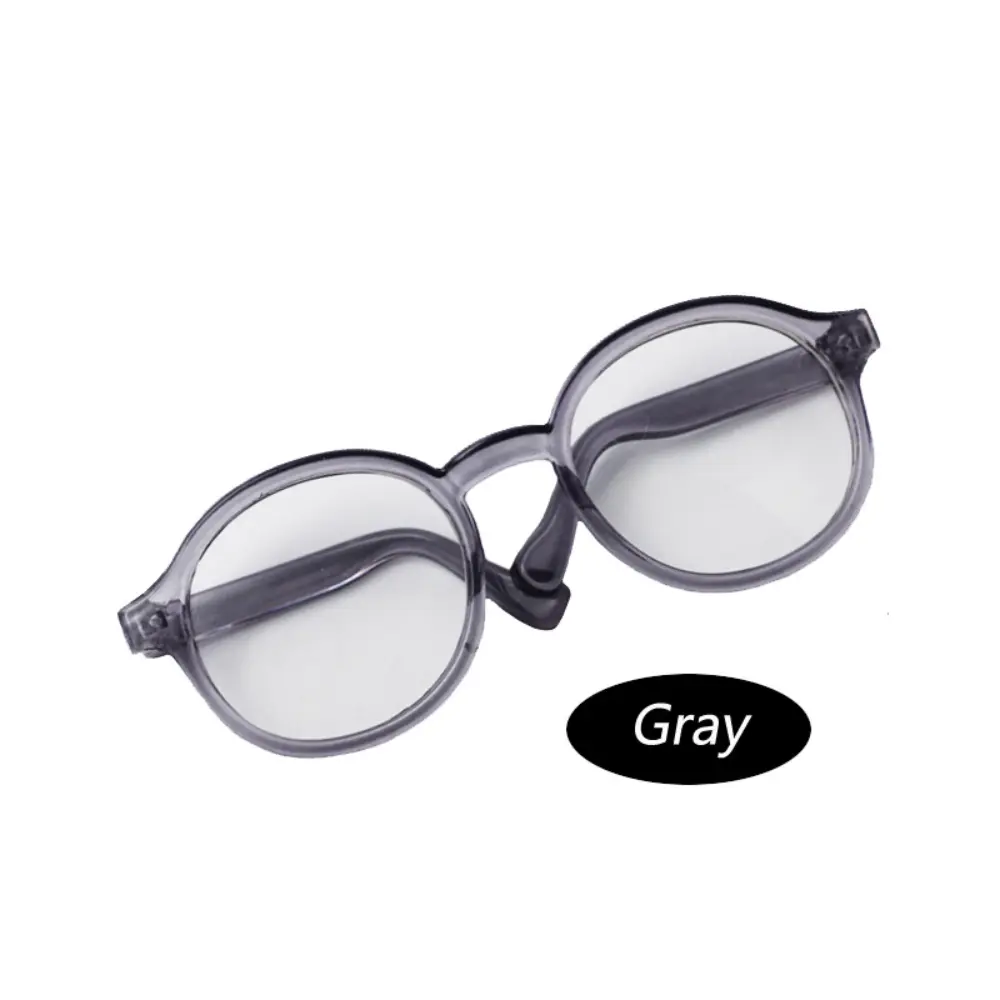 1pc Mini Doll Glasses 6.5cm/9cm Transparent Plastic Glasses Round Frame Clear Lens Eyeglasses Doll sunglasses Toys Decoration