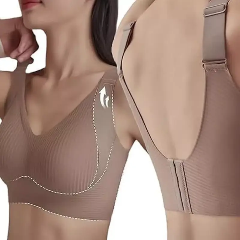 New Women Underwear Seamless Push Up Bra Anti-Sagging Adjustable Full Cup Bra Soft Comfortable Breathable Wireless Lingerie