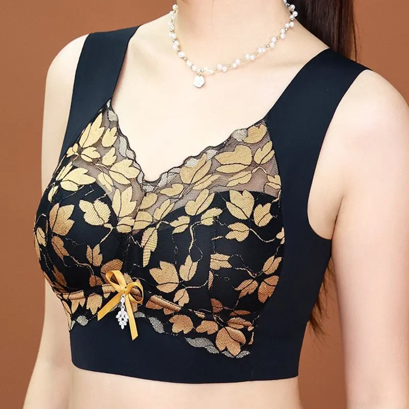 Women's Seamless Push Up Bras Lace Wireless Sexy Lingerie Bra Anti-Sagging Underwear Comfortable Breathable Bra