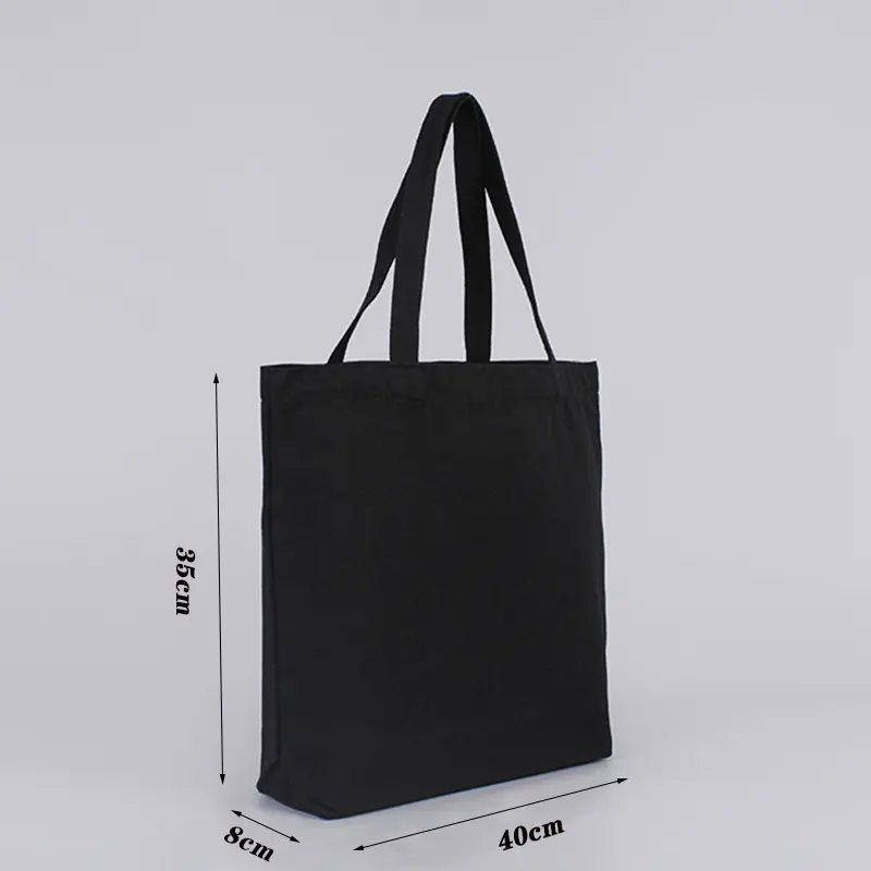 Handbag Black Canvas Handbag Student Single Shoulder Cotton Bag Gift Large Shopping Bag Canvas Belt Pocket Cosmetic Bag