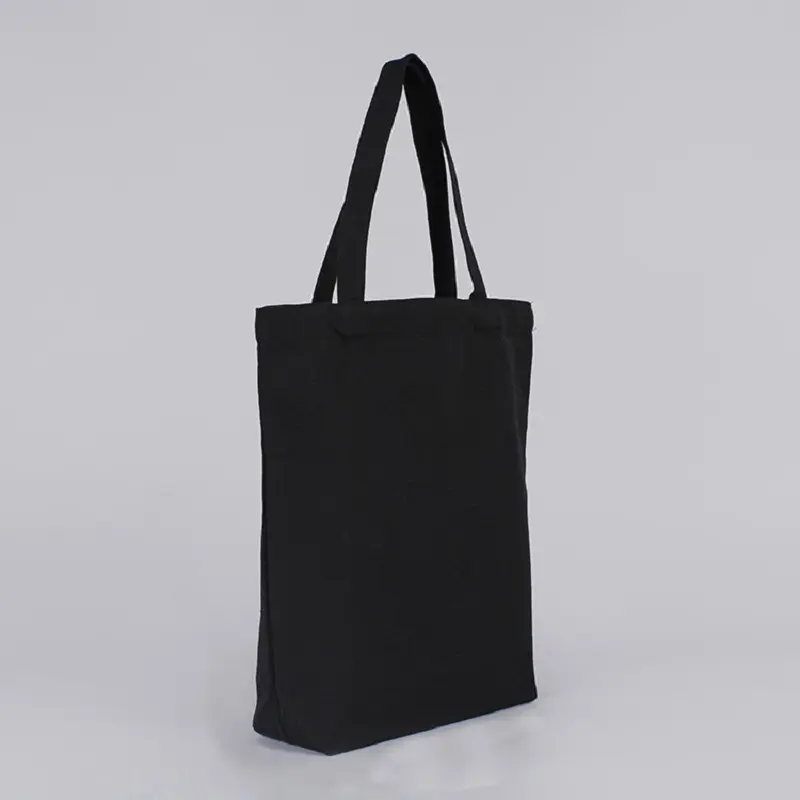 Handbag Black Canvas Handbag Student Single Shoulder Cotton Bag Gift Large Shopping Bag Canvas Belt Pocket Cosmetic Bag