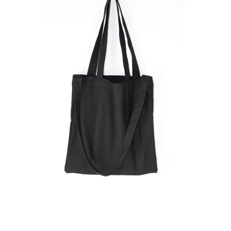Handbag Black Canvas Handbag Student Single Shoulder Cotton Bag Gift Large Shopping Bag Canvas Belt Pocket Cosmetic Bag