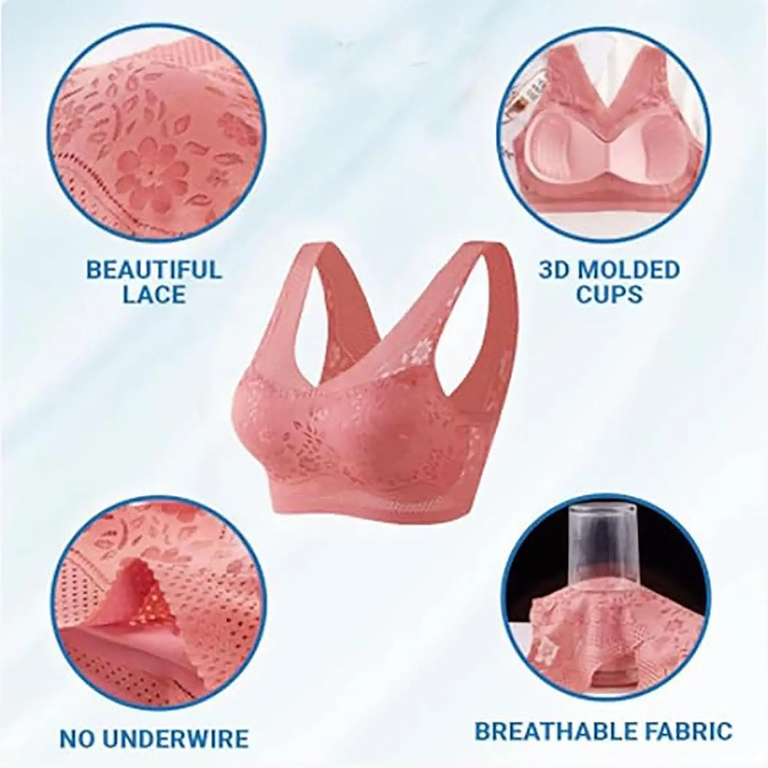 Women's Orthopedic Anti-Sagging Bra Bras for Senior Women Posture Correcting Bra Breathable Push up Bras