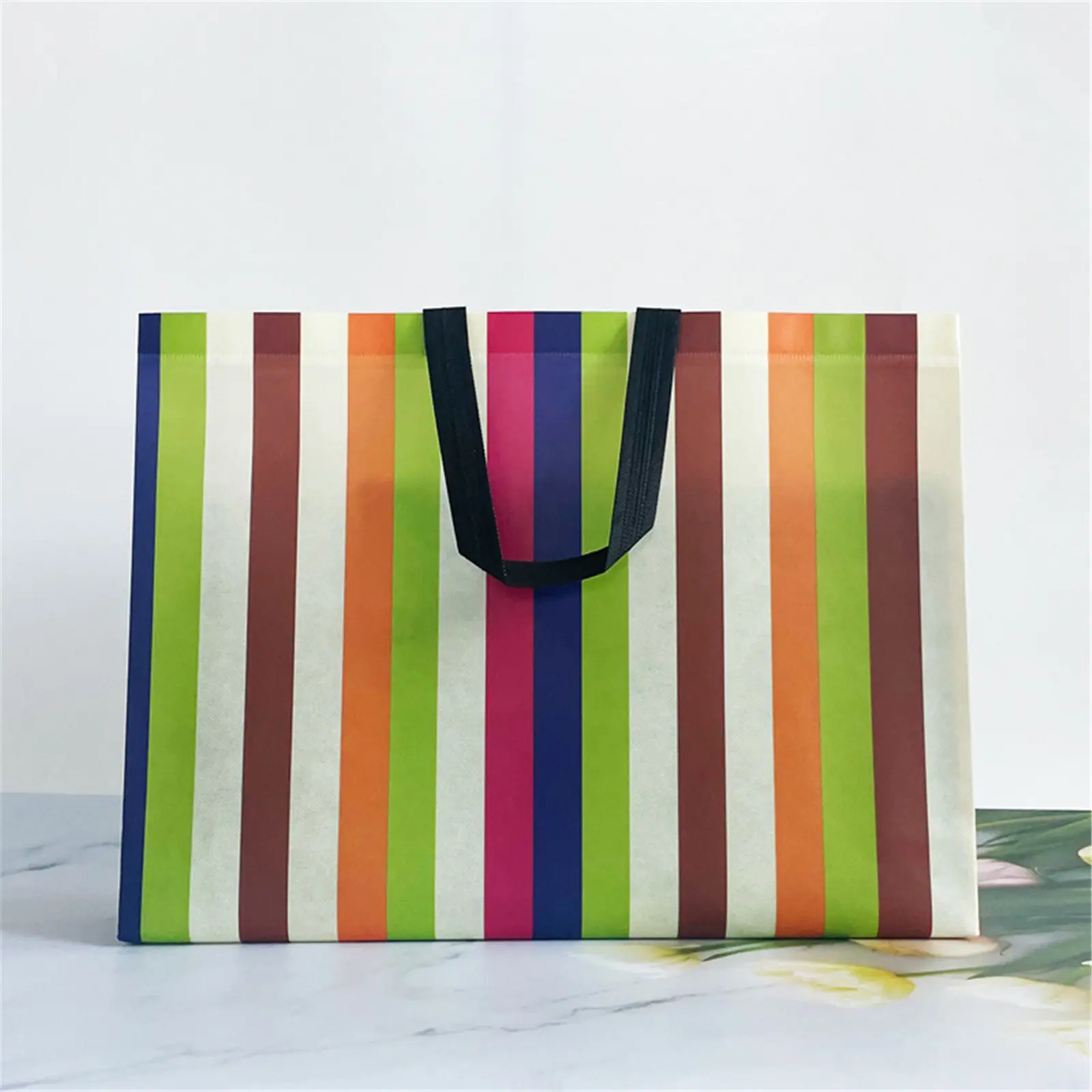 New Women Foldable Shopping Bag Reusable Eco Tote Pouch Large Non-woven Shopper Bags Canvas Travel Grocery Shopping Bags