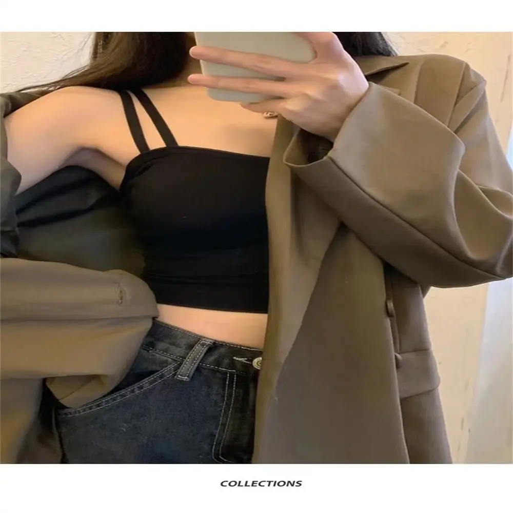 Women's Cotton Bra Female Tube Top Bra Women's Suspender Underwear Beautiful Tank Top Seamless Comfort Bra Sport Bra Tops