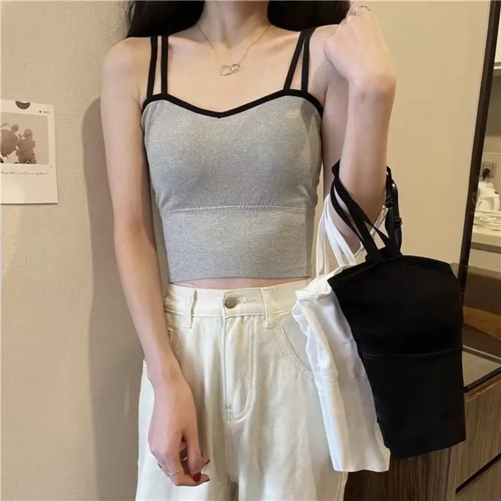 Women's Cotton Bra Female Tube Top Bra Women's Suspender Underwear Beautiful Tank Top Seamless Comfort Bra Sport Bra Tops