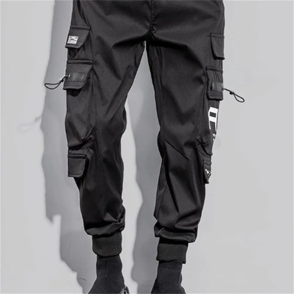 Men Cargo Pants Multi Pocket Drawstring Outdoor Man Sweatpants Male Hip Hop Joggers Pants Fashion Sweatpants Overalls Casual