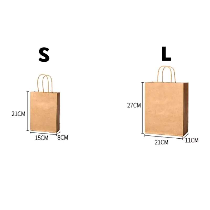 Classic Kraft Paper Gift Candy Bag Colored Hand-Held Paper Bags Wedding Party Decoration Colorful Shopping Food Bread Handbag