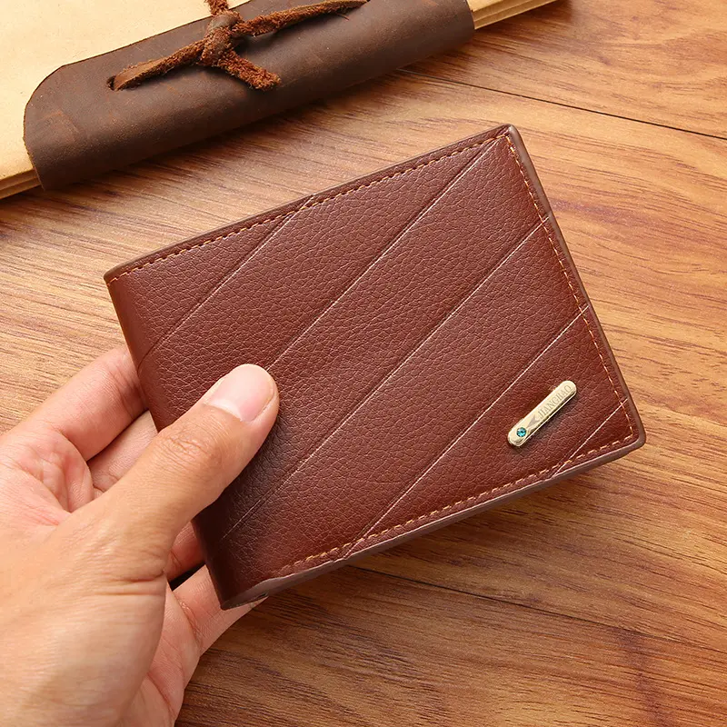 High Brand Casual Men Wallets Leather Short Coin Purse New Design Multi Card Wallet Youth Thin Soft Leather Clutch Wallets