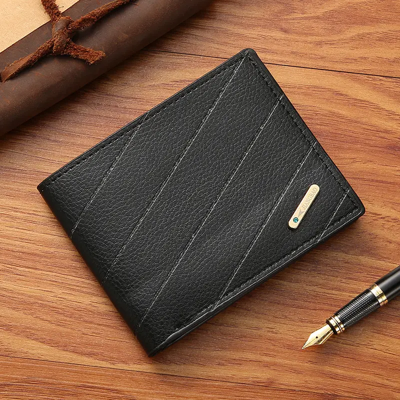 High Brand Casual Men Wallets Leather Short Coin Purse New Design Multi Card Wallet Youth Thin Soft Leather Clutch Wallets