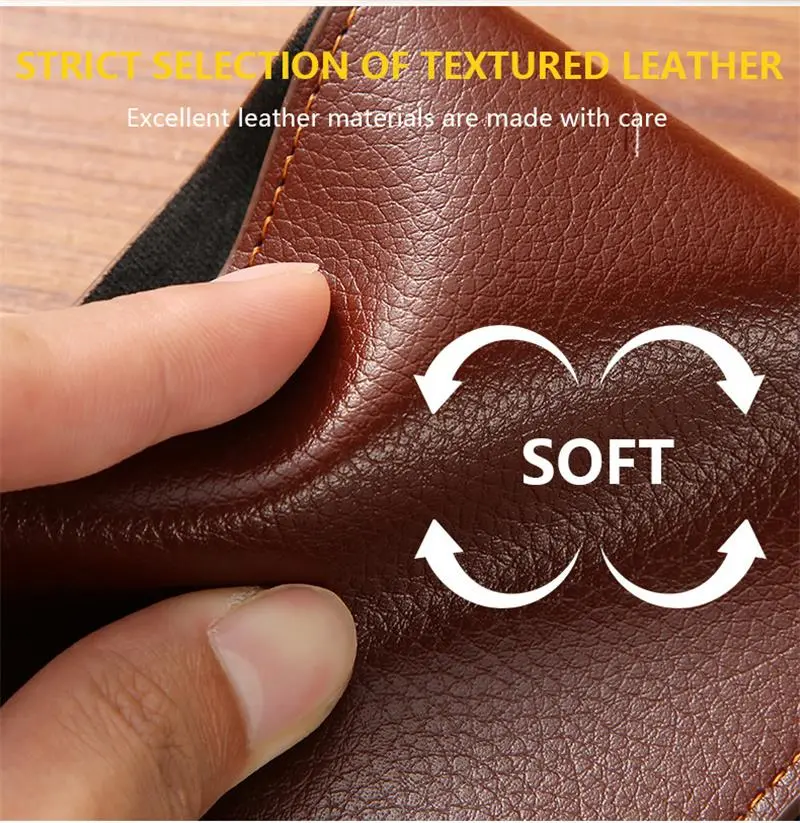 High Brand Casual Men Wallets Leather Short Coin Purse New Design Multi Card Wallet Youth Thin Soft Leather Clutch Wallets