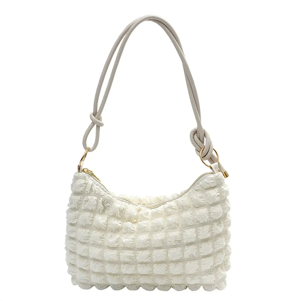 Large Capacity Fashion Women Bags Cute Pleated Handbag Quilted Shoulder Bags Luxury Tote Bags Female Underarm Bag