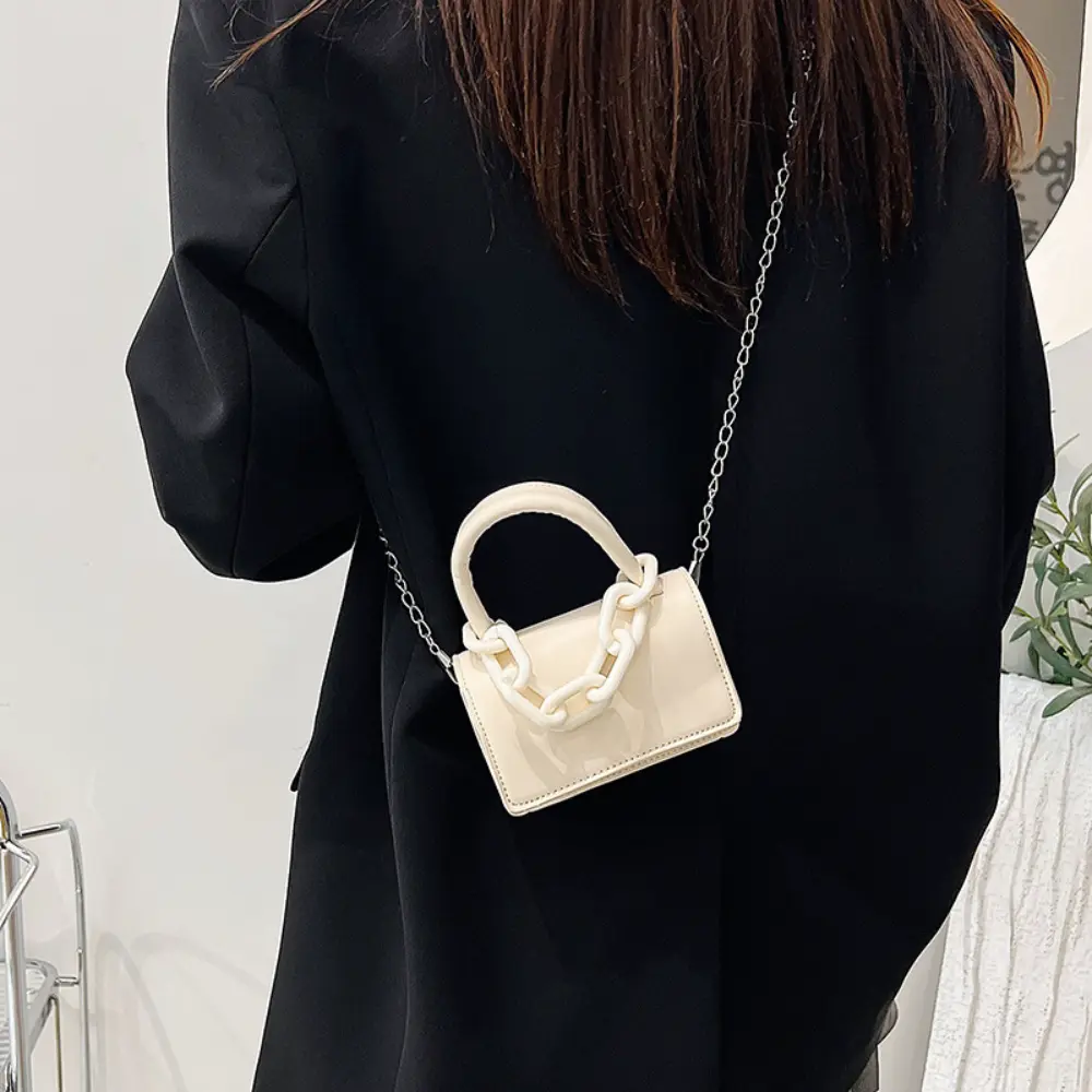 2024 Fashion Temperament Women's Bag Korean Version Winter Trendy chain small square crossbody Bag Casual One Shoulder Handbag