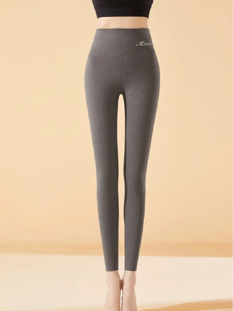 Winter Fleece Lined Leggings Women High Waist Velvet Keep Warm Pants Solid Comfortable Stretchy Thermal Tights Plus Size Leggins