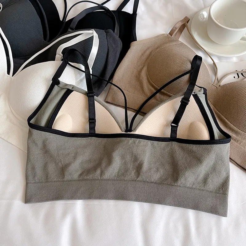 Women Sexy Crop Tops Bra Tube Top Crop Camis Top Tee Bandeau Top Basic Tank  Female Streetwear Sleeveless Seamless Sports Bra