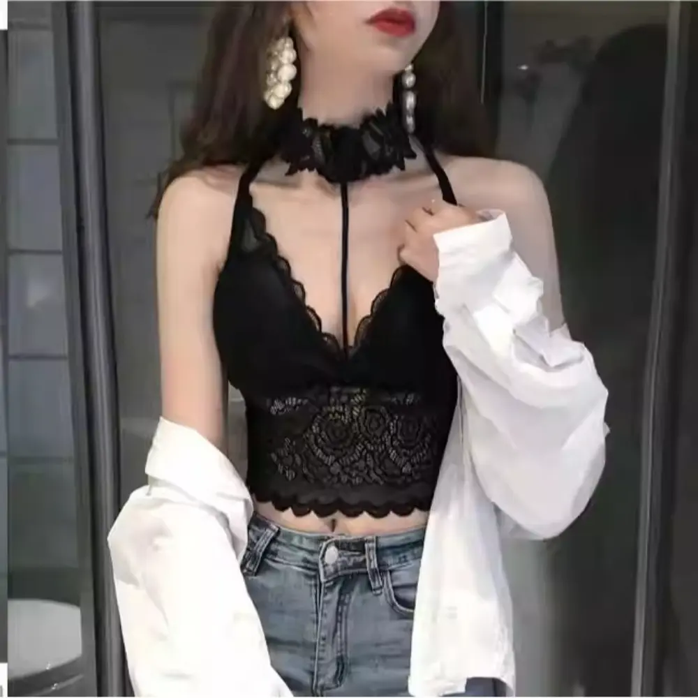 V-neck Sexy Women'S Thin Lace Beautiful Back Bra Women'S No Steel Ring Sling Strap Small Chest Gather Up Support Bra