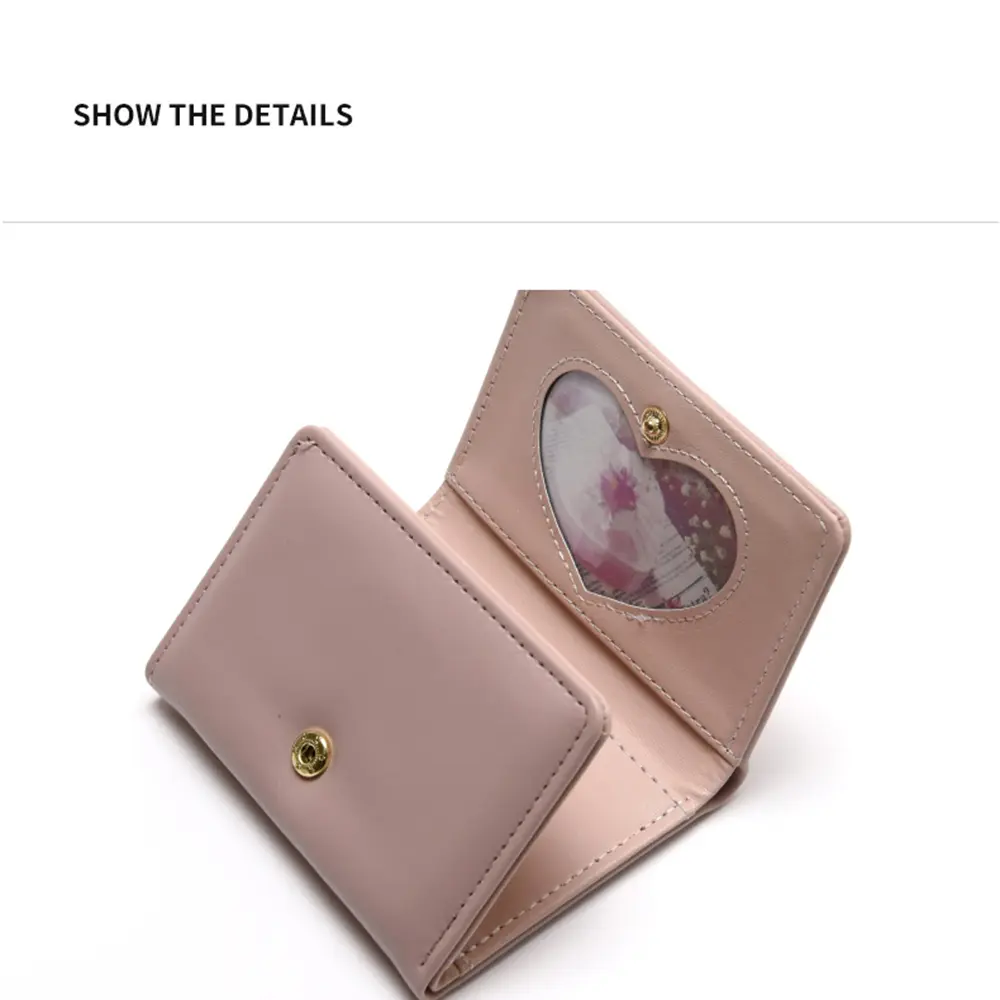 New Brand Cute Flowers Bunny Wallet Lady Folding Multi-card Slot Card Bag Cartoon Rabbit Three Fold Coin PurseStudent Money Clip