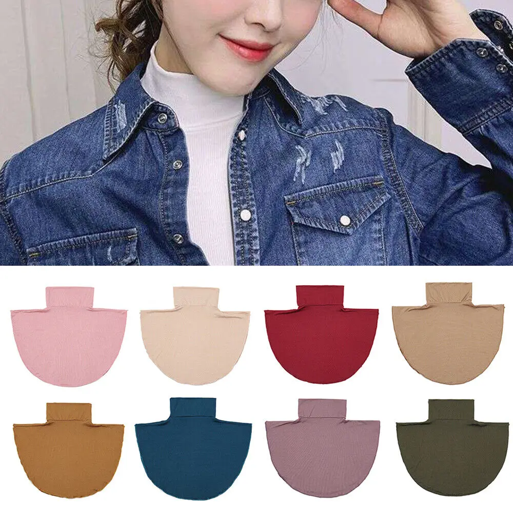 New Brand Fake Collar Women Modal Half Collar False Turtleneck High Neck Cover Detachable Neck Collar