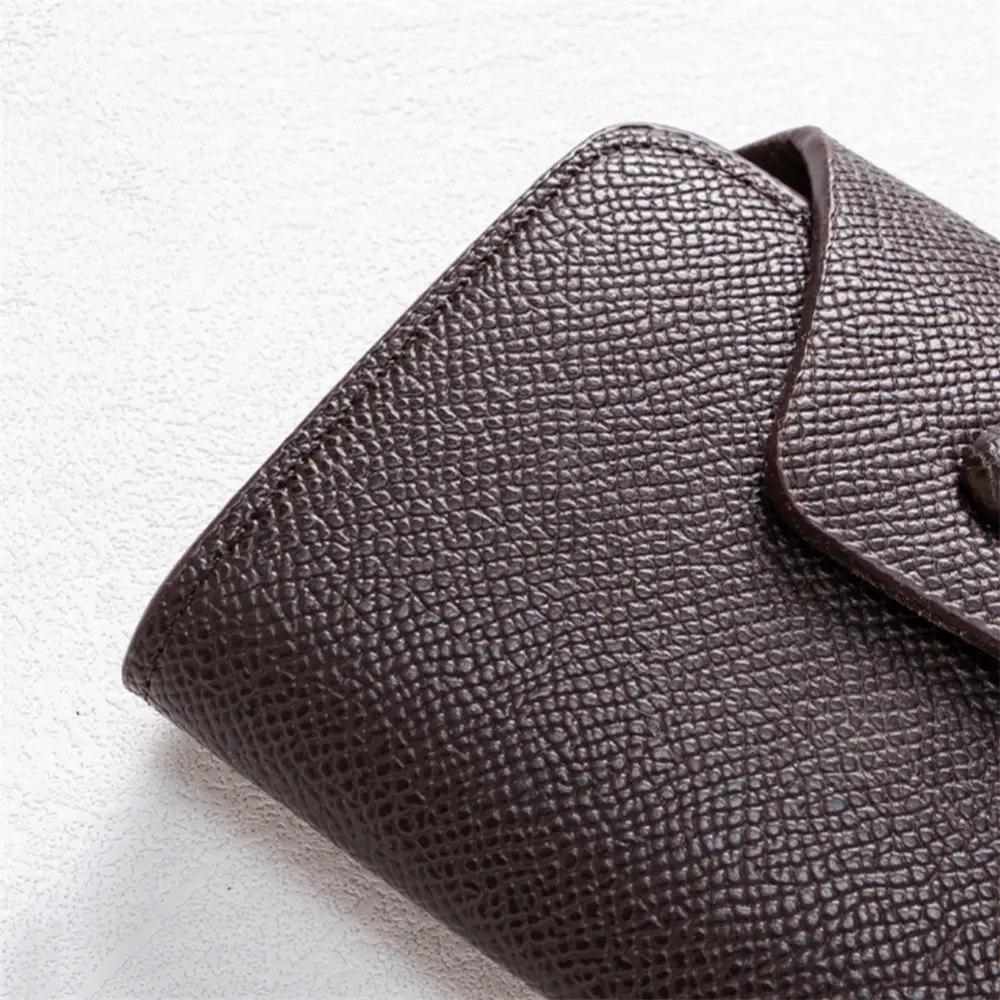 Coin ID Credit Card Bank Card Holder with Hasp Wallet cross grain PU Leather Slim Mini Money card case Wallet for Men