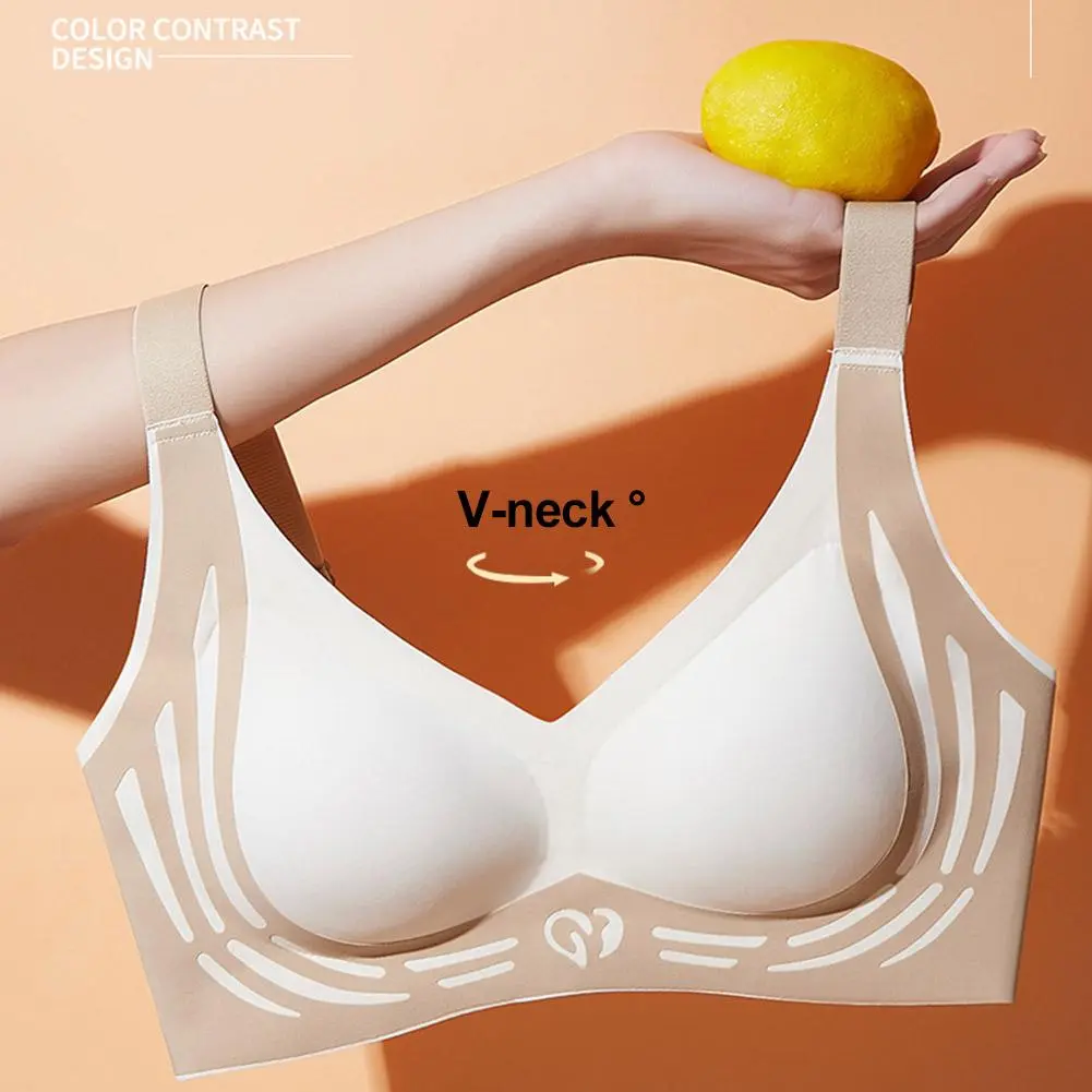 Womens Push Up Bra Super Gather Bra| Wireless Comfortable Gather Bra Lift Bra Wome Running Shock-Absorbing Sports Fixed Cup Bra