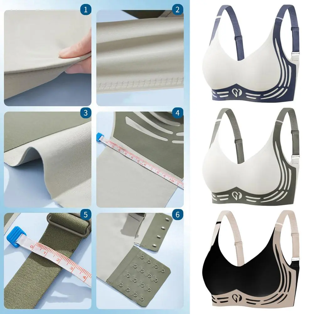 Womens Push Up Bra Super Gather Bra| Wireless Comfortable Gather Bra Lift Bra Wome Running Shock-Absorbing Sports Fixed Cup Bra