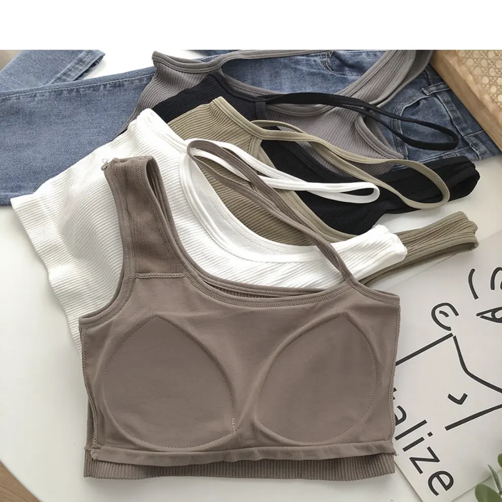 Y2K Women Sexy Crop Tops Bra Tube Top Crop Camis Top Tee Bandeau Top Basic Tank  Female Streetwear Sleeveless Seamless