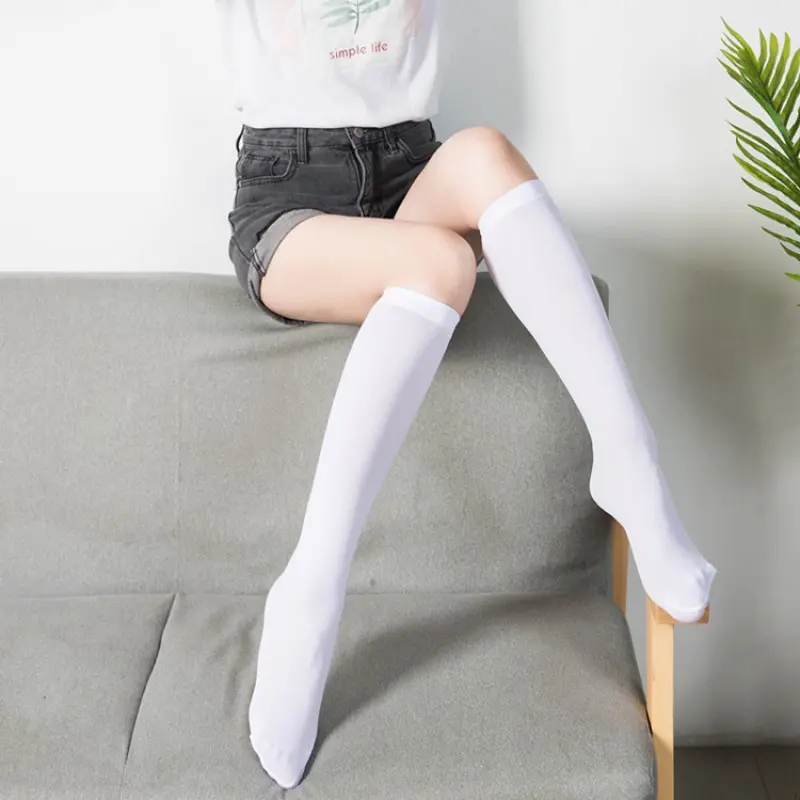 Y2K Winter Leg Warmers Women Over Knee Thigh High Socks Black White Striped Long Socks Gothic Lolita Stockings For Ladies Girls